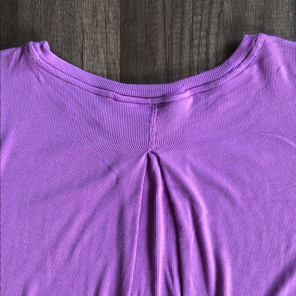 Athleta With Ease Ribbed Lilac Tee XS - Picture 8 of 8